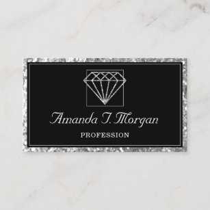 Luxury Makeup Artist Wedding Planner Diamond Business Card