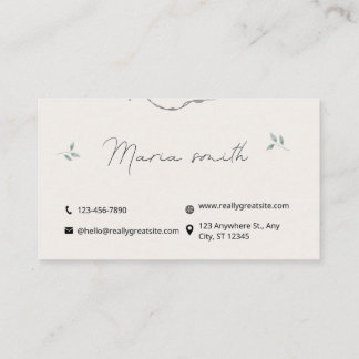 Luxury Makeup & Beauty Artist Business Card