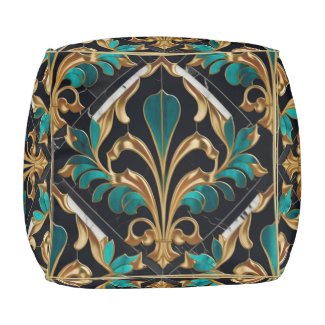 Luxury Malachite Art Deco Floral Marbled Pattern
