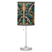 Luxury Malachite Art Deco Floral Marbled Pattern Table Lamp (Right)