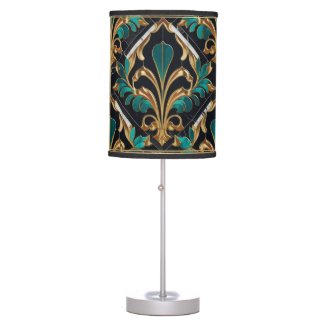 Luxury Malachite Art Deco Floral Marbled Pattern