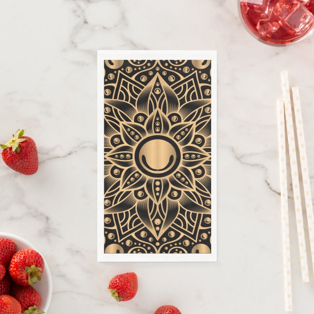 Luxury Mandala 12 Paper Guest Towels (Insitu)