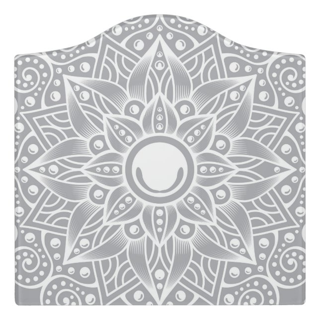 Luxury Mandala 14 Door Sign (Large Crest Front)