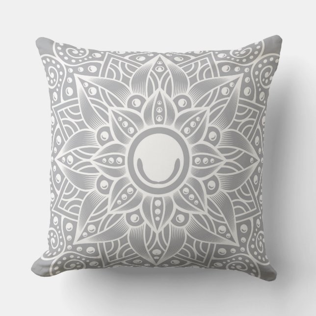 Luxury Mandala 14 Throw Pillow (Front)