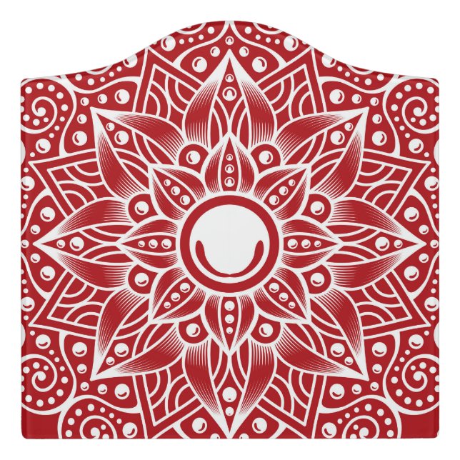 Luxury Mandala 15 Door Sign (Large Crest Front)