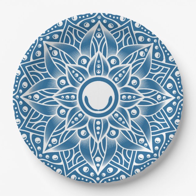 Luxury Mandala 16 Paper Plates (Front)