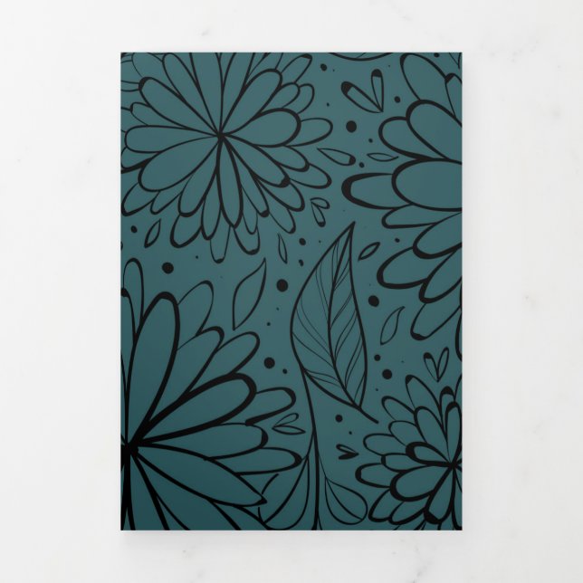 Luxury Mandala 30 Tri-Fold Holiday Card (Cover)