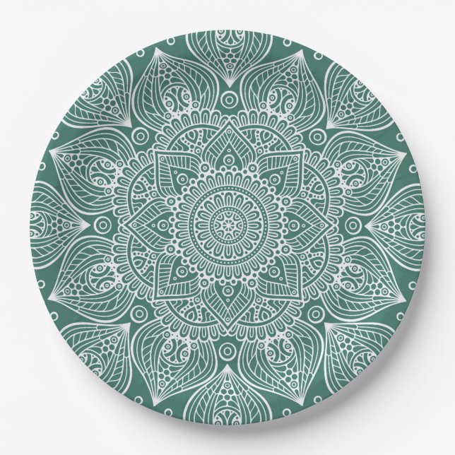 Luxury Mandala 37 Paper Plates (Front)