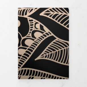 Luxury Mandala 42 Tri-Fold Holiday Card