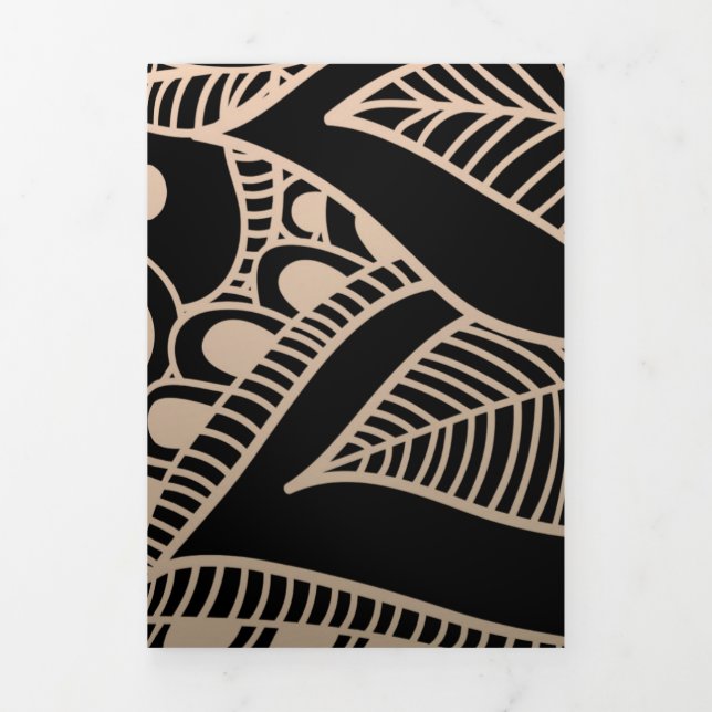 Luxury Mandala 42 Tri-Fold Holiday Card (Cover)