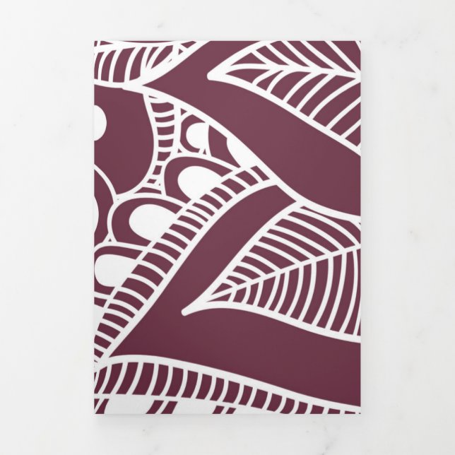 Luxury Mandala 44 Tri-Fold Holiday Card (Cover)