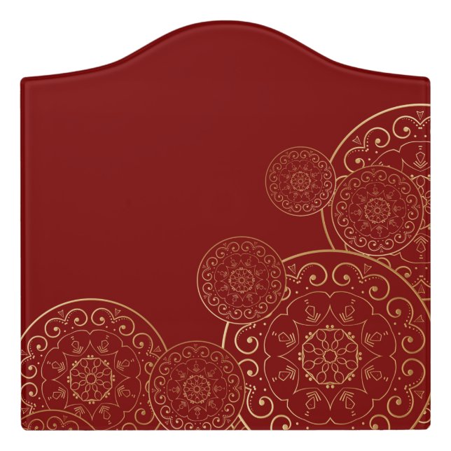 Luxury Mandala 50 Door Sign (Large Crest Front)