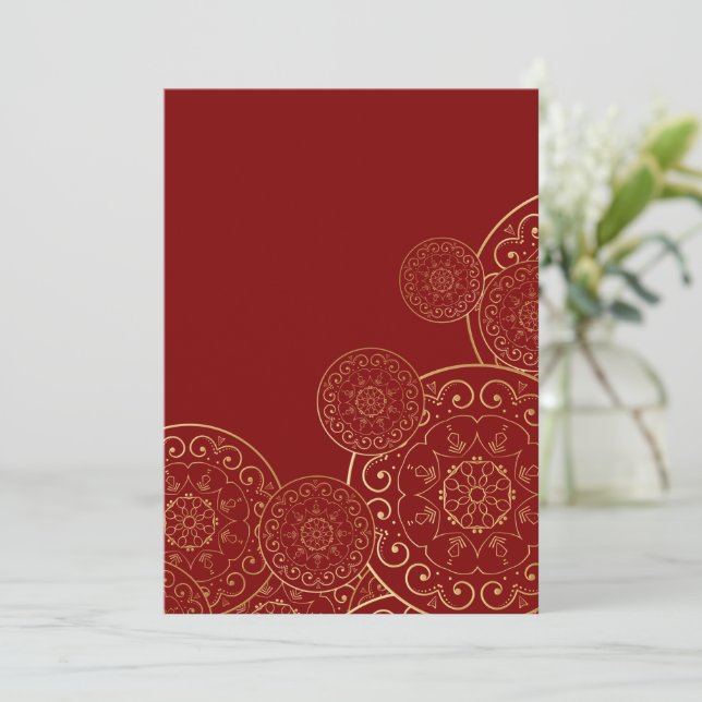 Luxury Mandala 50 Thank You Card (Standing Front)