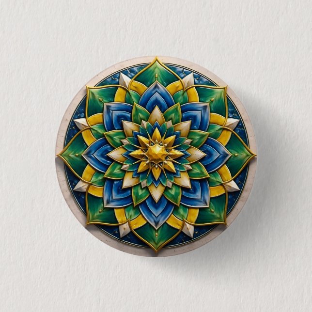 Luxury Mandala Brooch - 01 Button (Front)