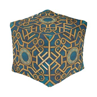 Luxury Marble art Deco Royal Blue Gold Greek Key