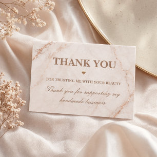 Luxury Marble Business Card   Rose Gold Beauty