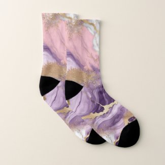  Luxury Marble Glitter Pink Purple Gold