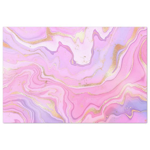 Luxury Marble Glitter Pink Purple Gold Tissue Paper