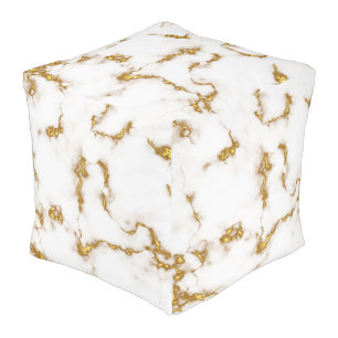Luxury Marble Gold elegant design Pouf
