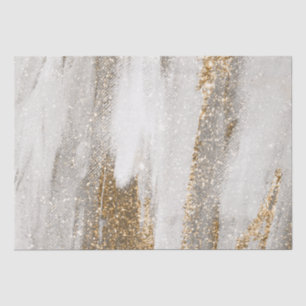 Luxury Marble Gold Strokes white and grey Tissue Paper
