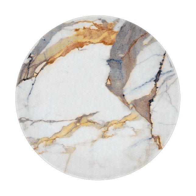 Luxury Marble: Golden Italian Texture Cutting Board (Front)