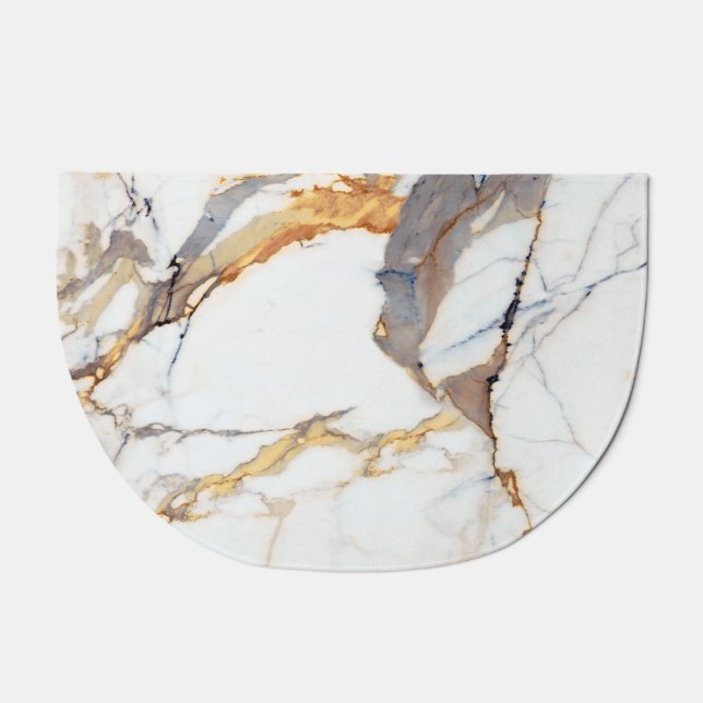 Luxury Marble: Golden Italian Texture Doormat (Front)