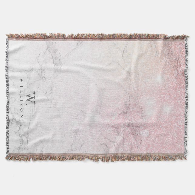 Luxury Marble Personalized design Throw Blanket (Front)