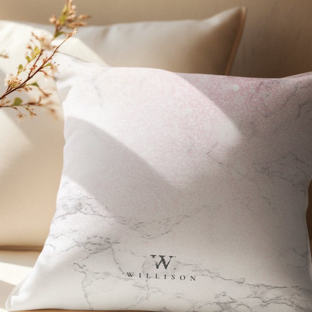 Luxury Marble Personalized design Throw Pillow (Creator Uploaded)