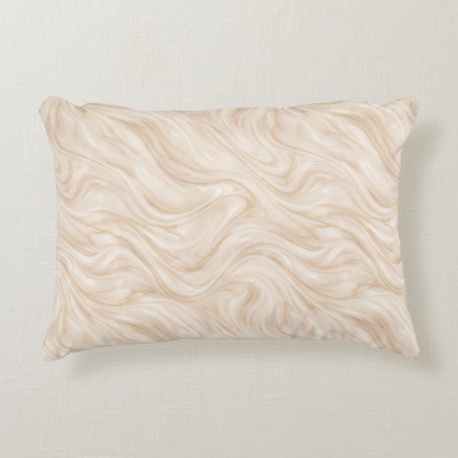 Luxury Marble Swirl Pattern Accent Pillow (Front)
