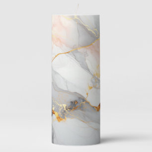 Luxury Marble Wedding Candle – Elegant Gold & Pink