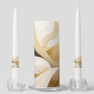 Luxury Marble Wedding Candle – Elegant Gold & Pink