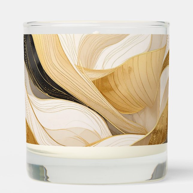 Luxury Marble Wedding Candle – Elegant Gold & Pink (Front)