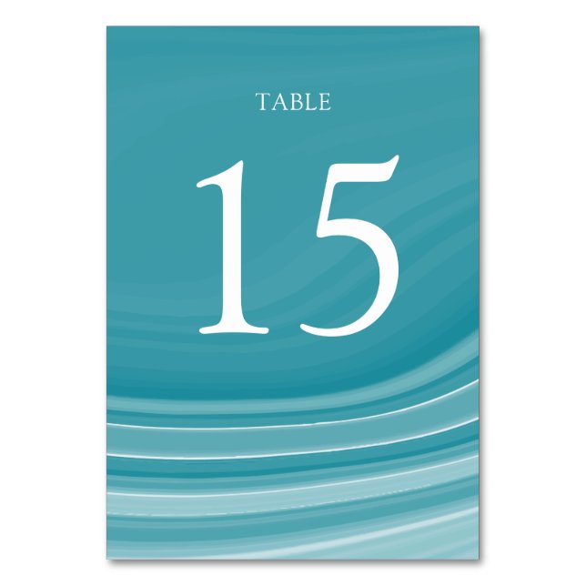 Luxury Marble Wedding Table Number (Front)