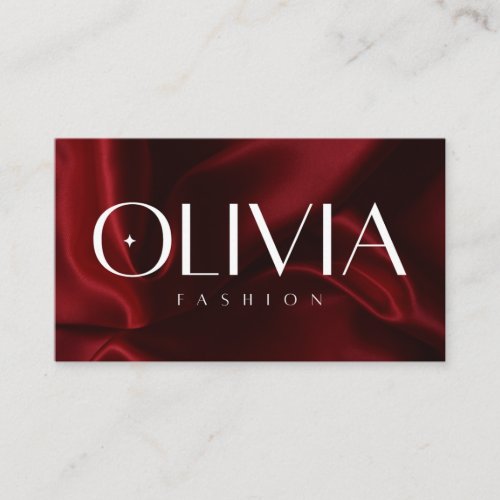 Luxury Maroon Fashion Business Card Boutique Card