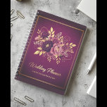 Luxury Maroon &amp; Gold Wedding Planner Book