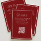 Luxury Maroon Wedding Details Qr Code Enclosure Card