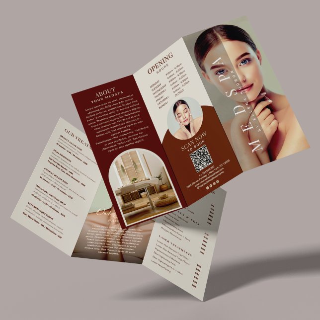 Luxury Med Spa Trifold Brochure Template (Creator Uploaded)