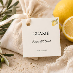 Luxury Mediterranean Lemon Favor Tags