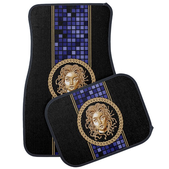 Luxury Medusa Gold  Car Floor Mat (Set)