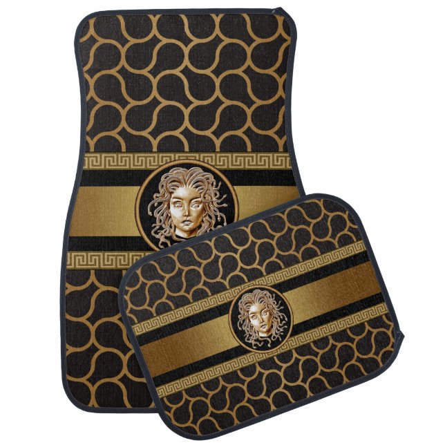 Luxury Medusa Gold  Car Floor Mat (Set)