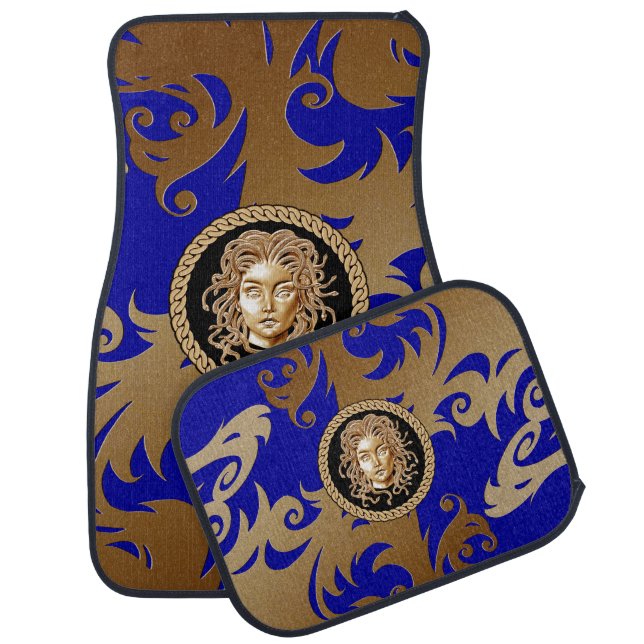 Luxury Medusa Gold Car Floor Mat (Set)
