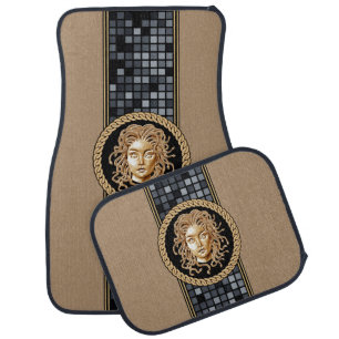 Luxury Medusa Gold Car Floor Mat