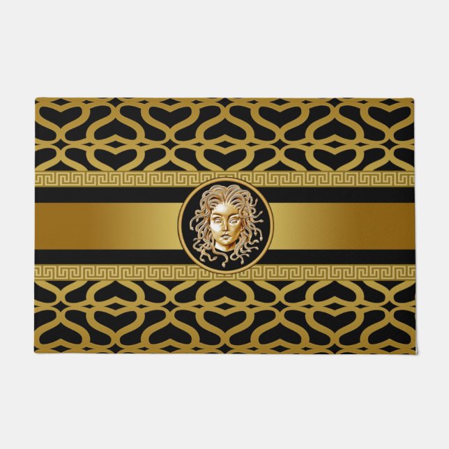 Luxury Medusa Head Gold Doormat (Front)