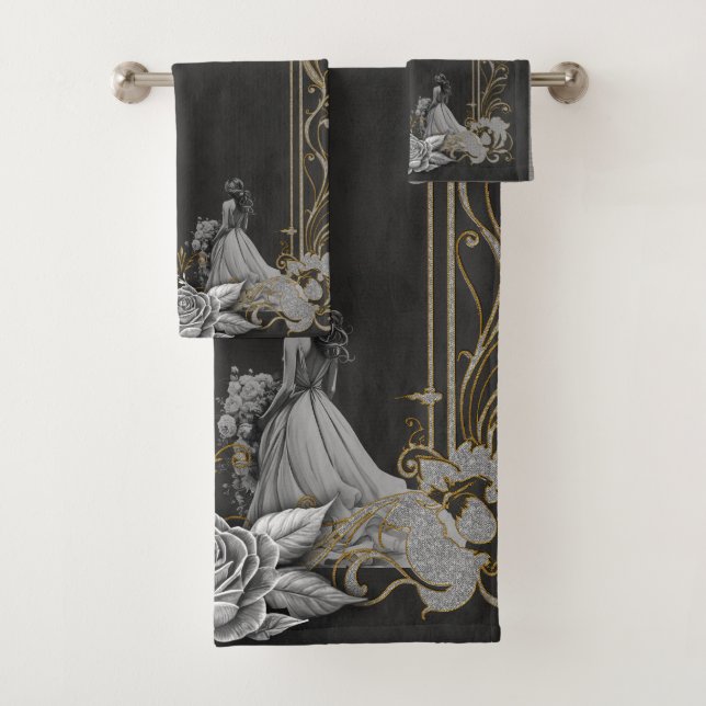 Luxury meets romance. bath towel set (Insitu)