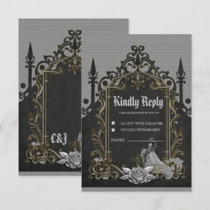 Luxury meets romance RSVP card
