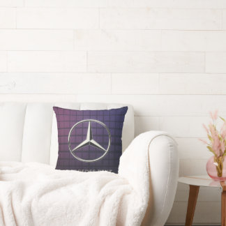 Luxury Mercedes-Inspired Logo Throw Pillow