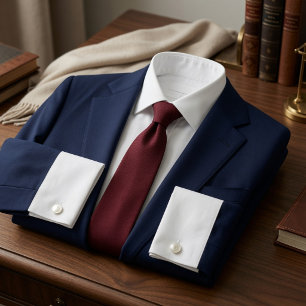 Luxury Merlot Red Textured Neck Tie