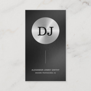 Luxury Metal Faux Monogram DJ Business Card