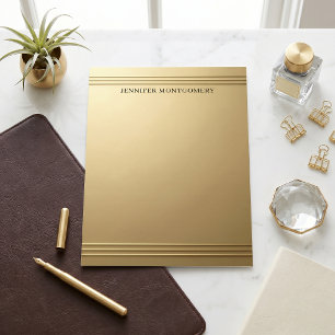 Luxury Metallic Gold Faux Embossed Professional Stationery
