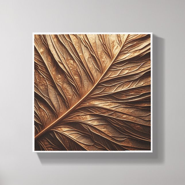 Luxury Metallic Golden Leaf Texture - Detailed Mac Canvas Print (Front)